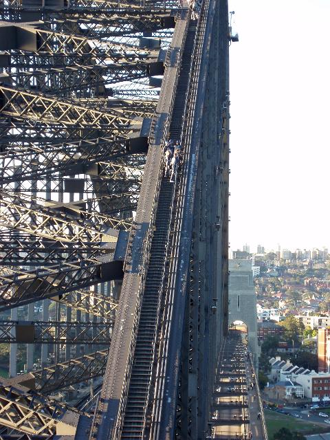 the many steps to the top of sydneys landmark harbour bridge