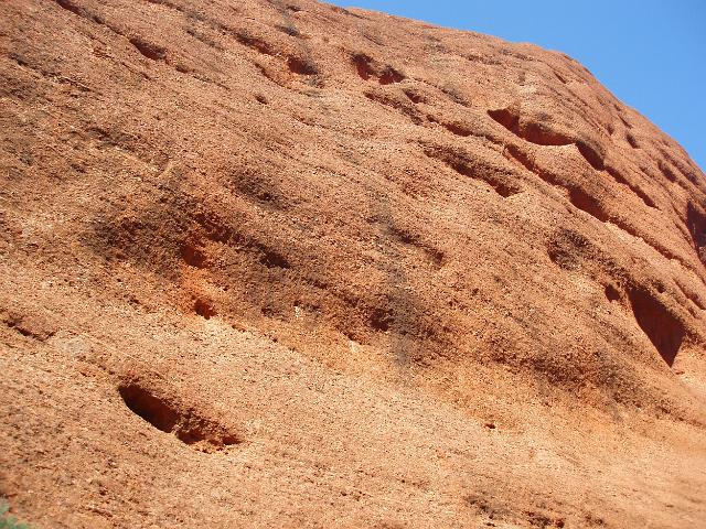 impressive red sandstone conglomerate cliffs of kata tjuta