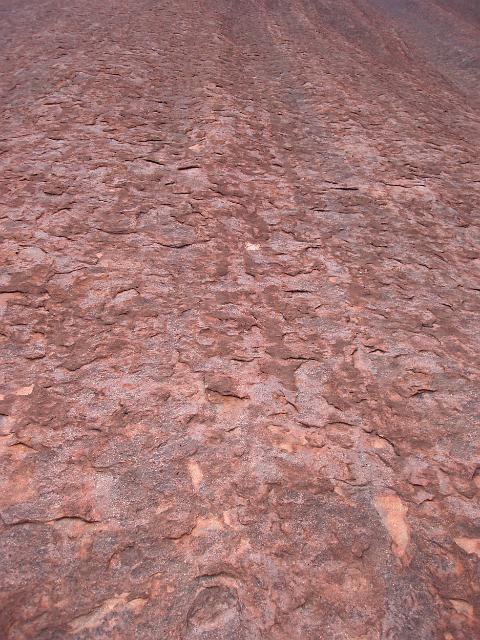 close up of the surface texture of uluru ayres rock arkose sandstone
