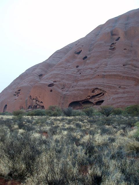 a wet day at uluru, the rock covered with drops or water - ayres rock