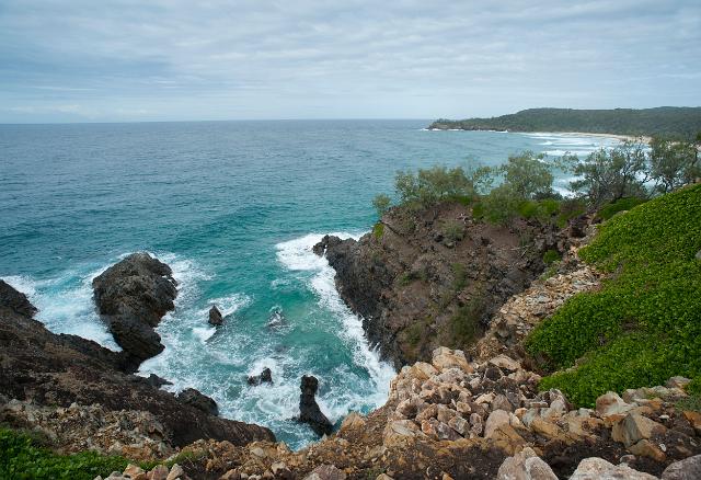 Hells Gates, an area of turbulent white water and rapids, and Alexandria Bay, Noosa in Queensland Australia