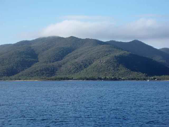 mainland resorts near gloucester island viewed from the water