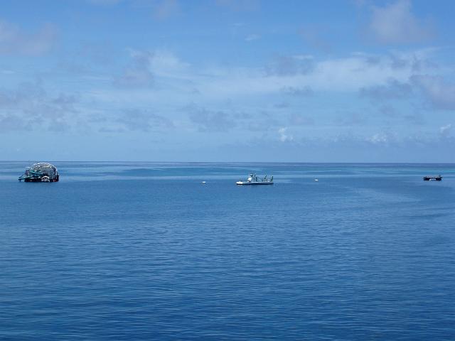 diving pontoon helipad and semi sub boat at knuckle reef, not property released