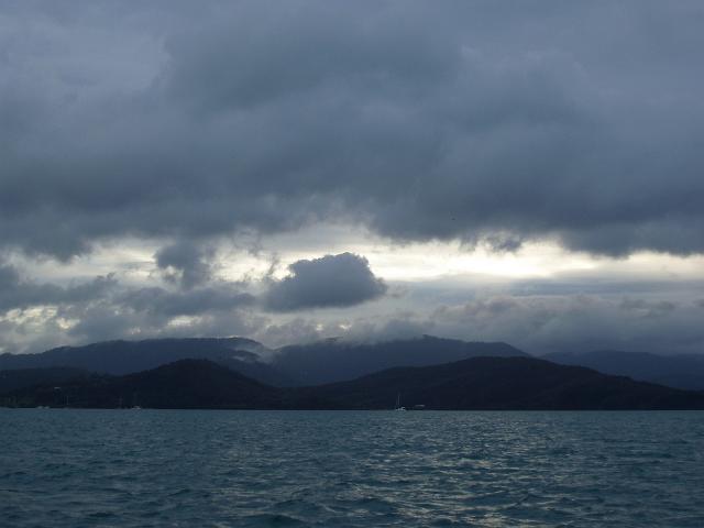 stormy clounds across pioneer bay, airle beach, queensland