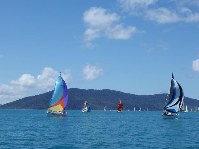 a division of boats sailing in the airle beach race week series