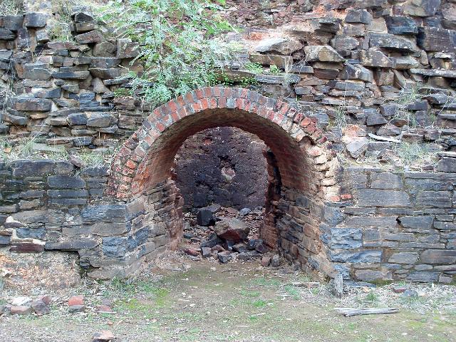 remains of an old quarts drying kiln, maldon mining heritage area, victoria