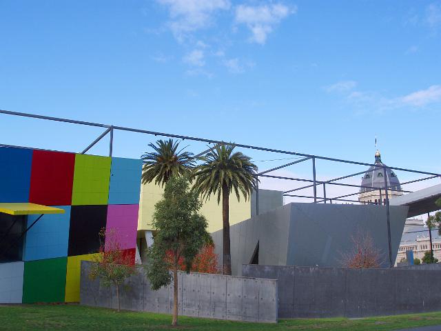 colourful modern architecture, the childrens wing of the melbourne museum