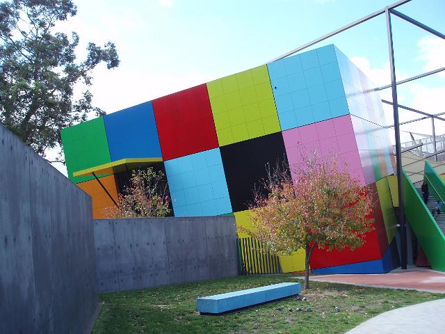 distinctive architecture the melbourne museum rubik's cube building - not property released