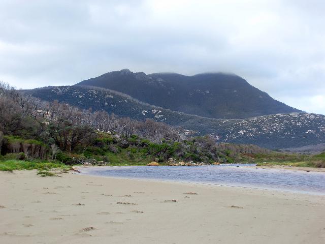 a view of mt oberon shrouded in mists