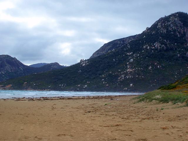 sandy beach at oberon bay, wilsons promontory national park, victoria
