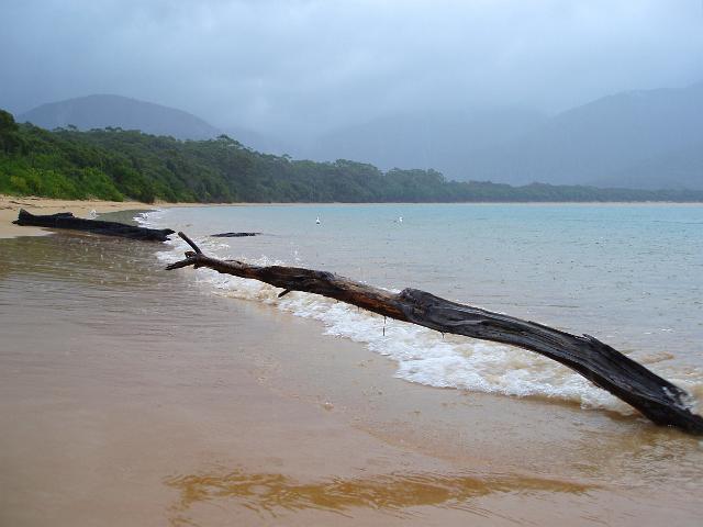 rain and storm clouds over sealers cove beach, wilsons promontory, victoria