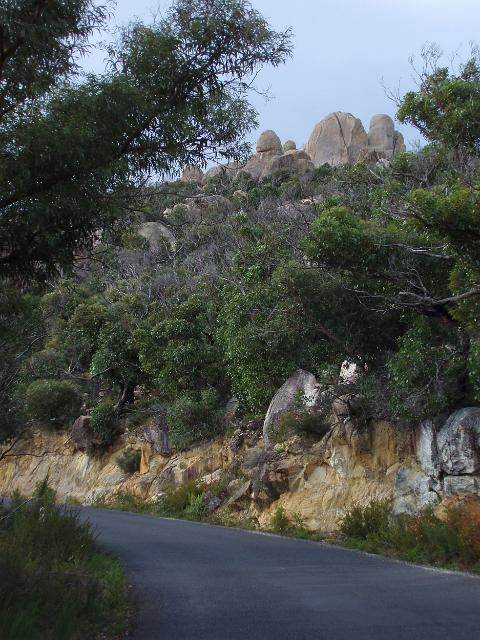 unusual rounded rock formations on the road to telegraph saddle, wilsons promontory national park