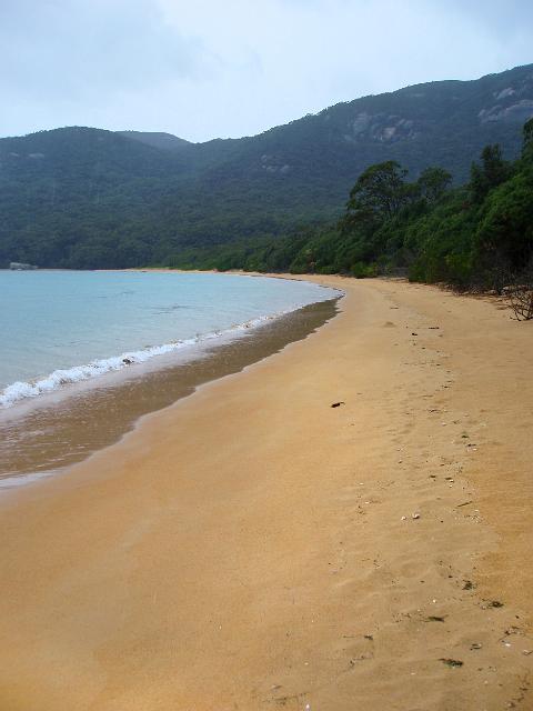 sheltered waters and sandy beach at sealers cove, wilsons promontory national park