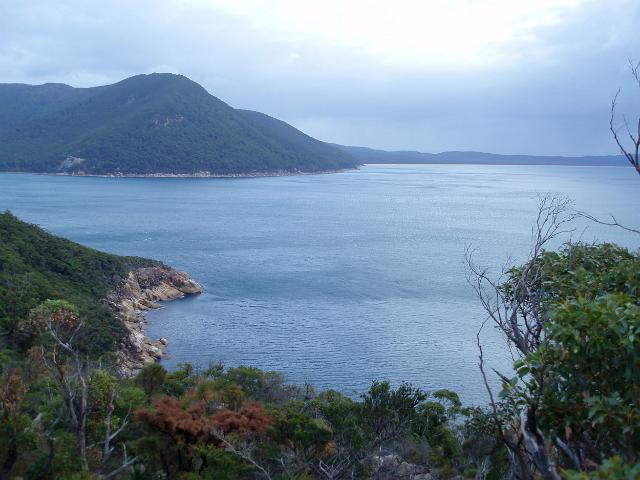 looking across sealers cove up the coast towards 5 mile beach