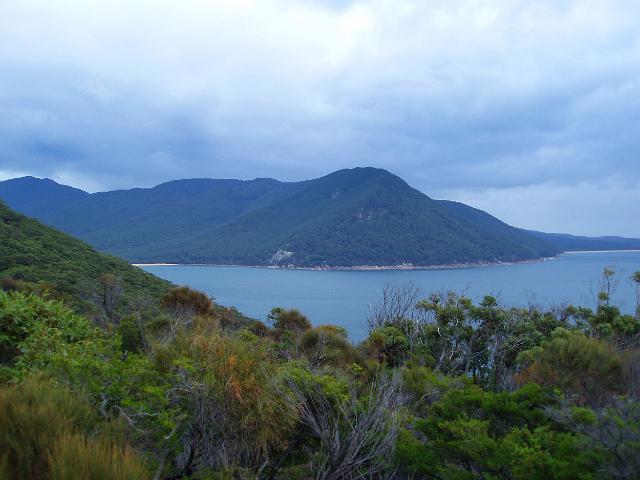 coastal entrance of sealers cove, a horseshoe shaped bay on wilsons promontory