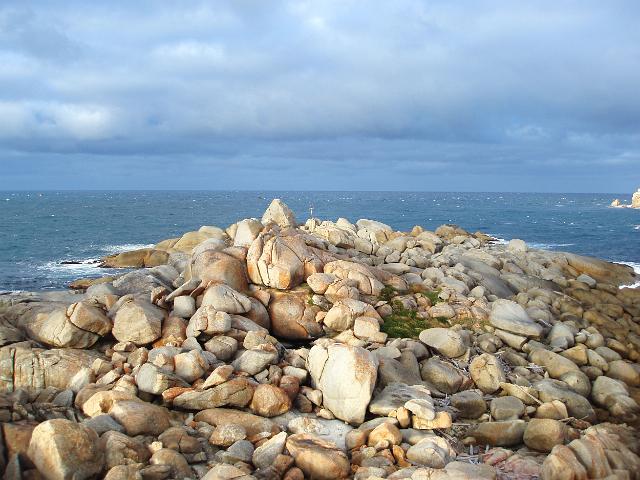 plain wooden memorial cross erected on the tip of south point, wilsons promontory