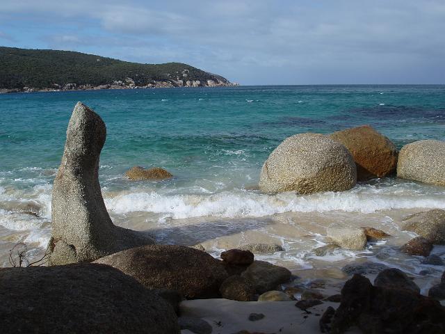 unusual rock formations at waterloo bay, wilsons promontory national park