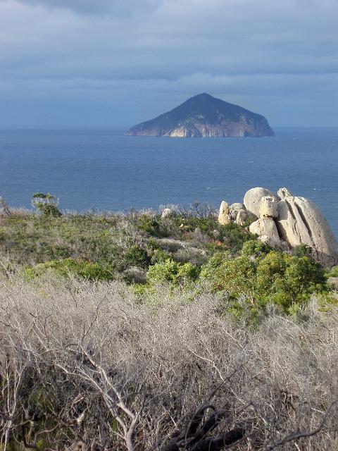 a view from the australian mainland towards rodondo island in the bass straight