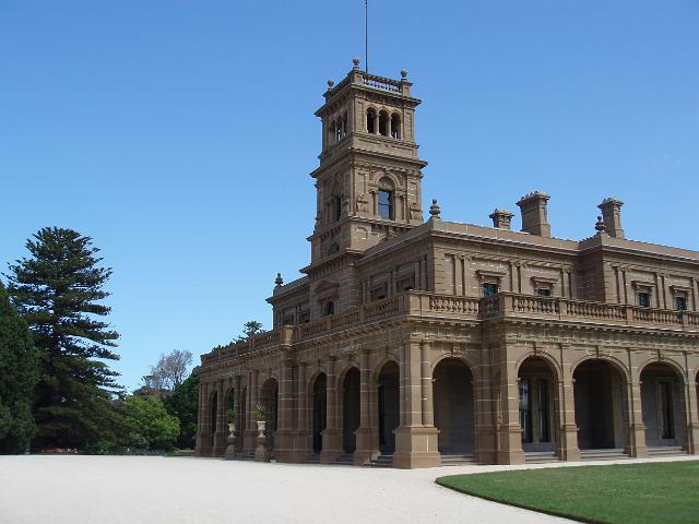 italianate mansion building in werribee park, victoria,