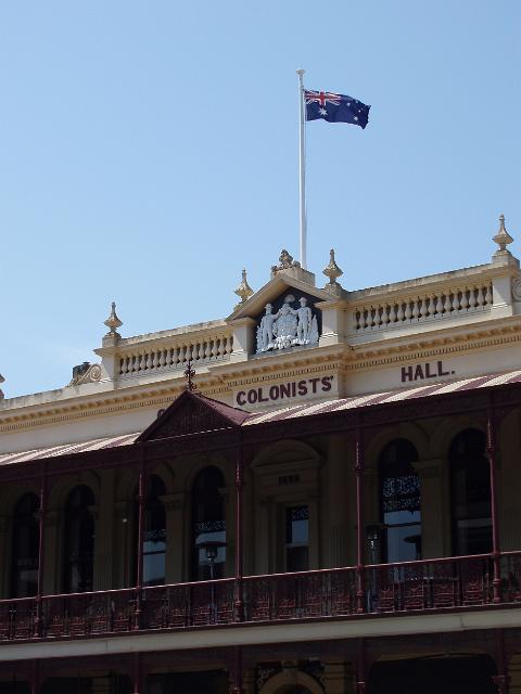 the front on the old colonists hall, ballarat, victoria