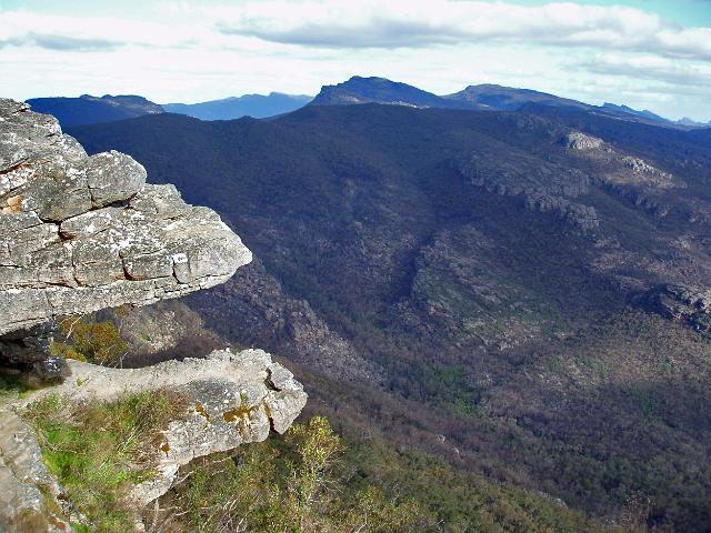 rock formation in the grampians mountains known as the balconies