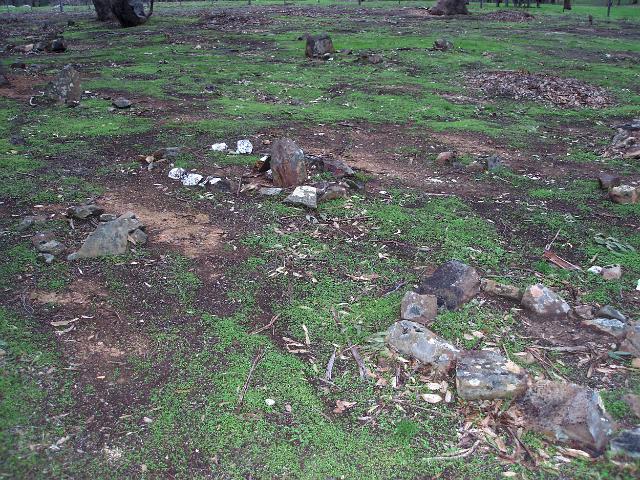 relics of an old childrens cemetery at pennyweight flat, castlemaine, victoria