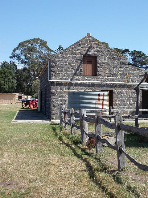 heritage farm buildings at the pointcook homestead, hobsons bay, victoria