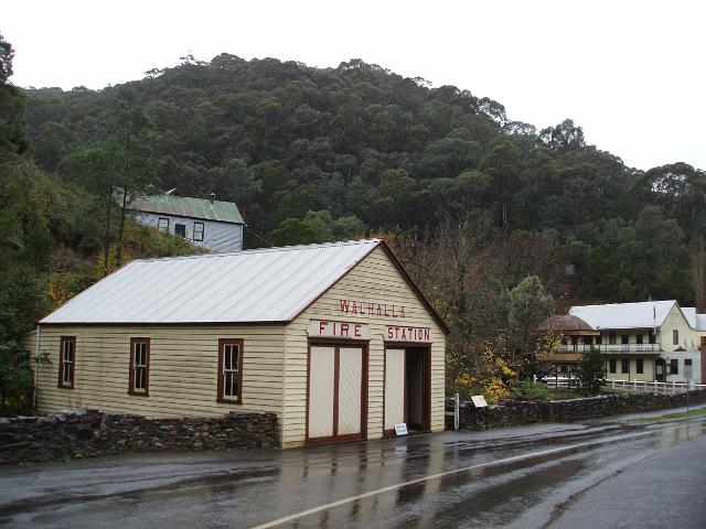 a rainy day at the historic fire station, walhalla, gippsland, victoria