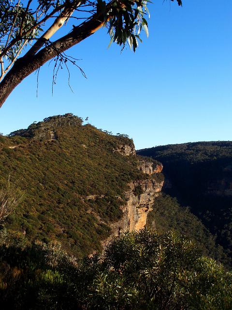 looking out at cliffs on the narrow neck trail