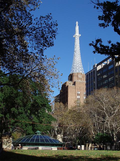 martin place an the old AWA radio tower, central sydney