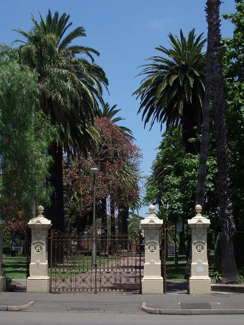 historic gates at the entrance to redfern park, sydney