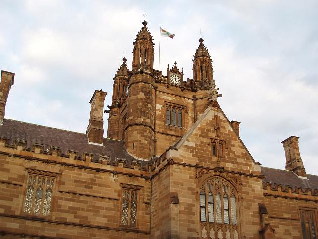 gothic exterior of the buildings of sydney university