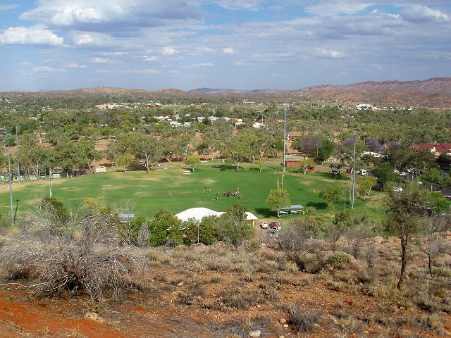 a view of the anzac park sports ground from anzac hill