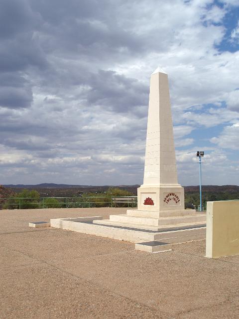 first world war remembence memorial on top of anzaz hill, alice springs