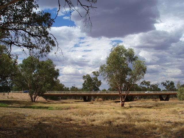dry river bed of the todd river, alice springs