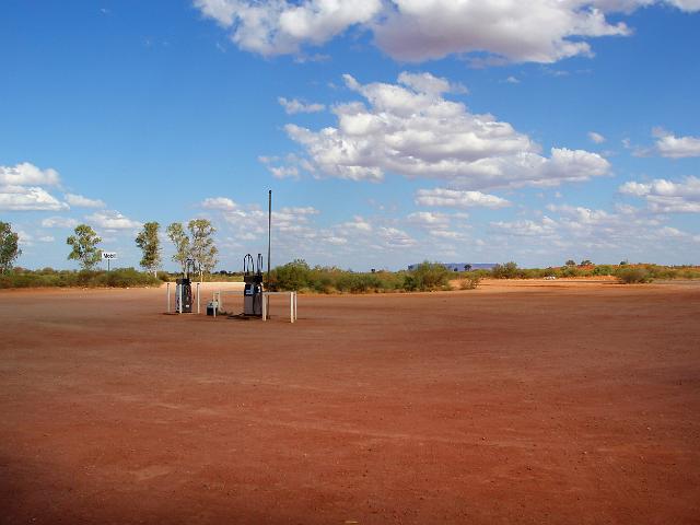 a remote fuel station several hours drive out of alice springs