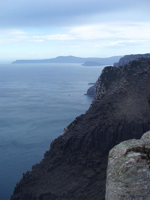 a distant view of cape raoul from cape pillar, tasman peninsula,