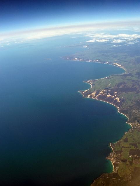 viewed fro mabove the tasmanian north coast near bridport, weymouth and bellingham and lulworth