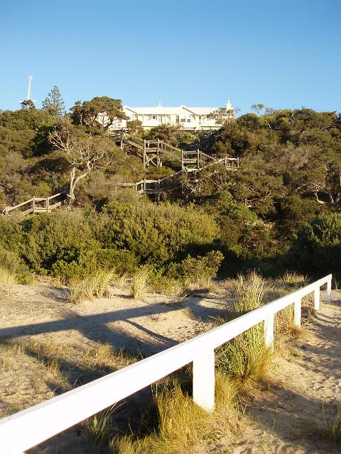 a beach house nestled in the sand dunes near sorrento